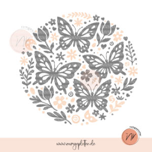 Frühlings-Mandala-Schmetterlinge